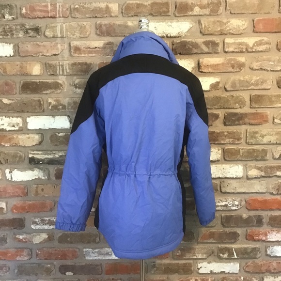 L.L. BEAN Woman’s Blue/Black Cinched Waist Ski Winter Primaloft Jacket Coat M - Picture 2 of 8